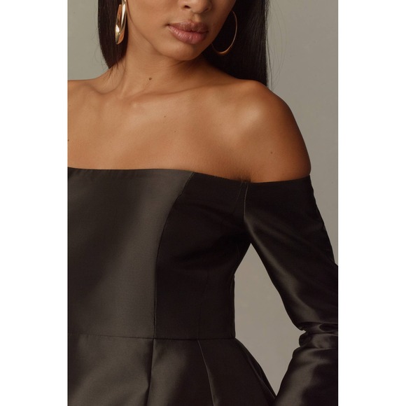 Hutch Long Sleeve Off-The-Shoulder Mini Dress Black Size 10 New - Picture 5 of 9